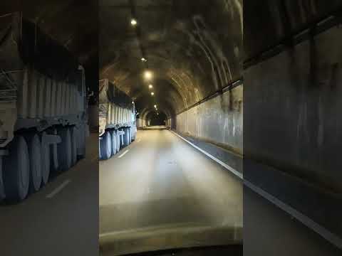 Passing under the tunnel