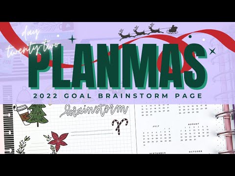 2022 Goal Brainstorm Page // PLANMAS Day 22 | Plans by Rochelle