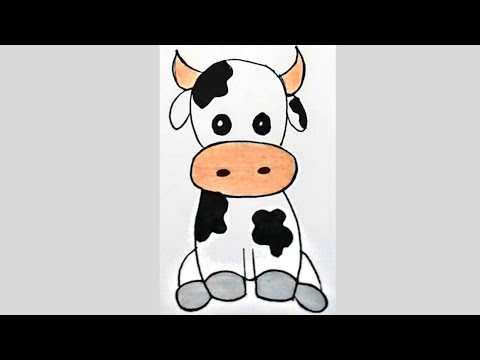 How to draw Easy cow #shorts #short #artsyfam #art #trending #viral #easydrawing #drawingtutorial