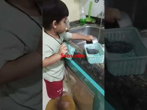 cute baby doing dishes washing #funny 🤣🤣🤣#cutebaby #short #