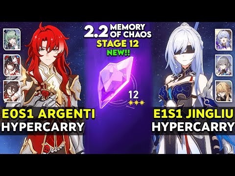 E0S1 Argenti Hypercarry & E1S1 Jingliu Hypercarry | MOC 12 v2.2 | Honkai Star Rail.