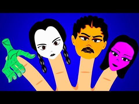 Finger Family Wednesday Addams & More Kids Songs for Halloween