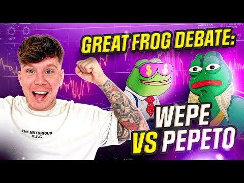 WALL STREET PEPE $WEPE VS. PEPETO ? A CLOSER LOOK AT THESE COMPETING FROG-THEMED MEMECOINS