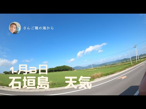 【石垣島天気】1月3日8時ごろ。15秒でわかる今日の石垣島の様子。