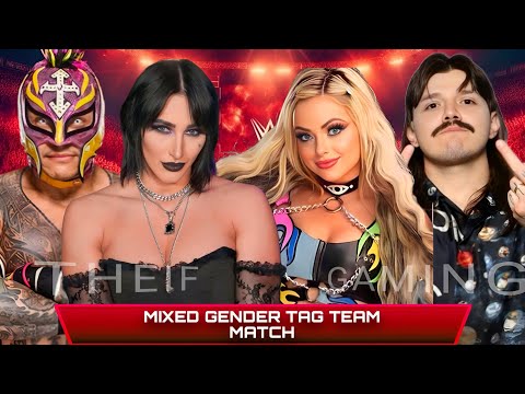 WWE 2K24 • Mixed Gender Tag Team Match - Rey Mysterio Rhea Ripley VS Dominik Mysterio Liv Morgan|WWE