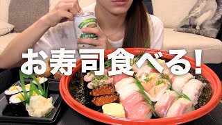 お寿司を食べる動画