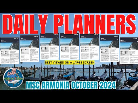 MSC Armonia: Daily Planners 2024 (7 DAYS!)