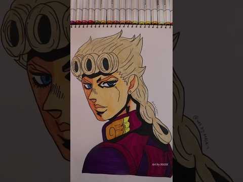 Giorno Giovanna from jojo drawing #jojo #anime #shorts