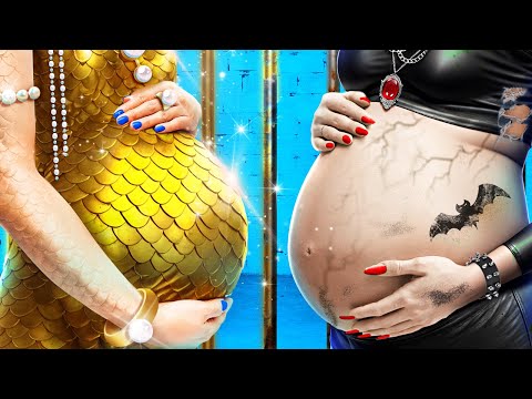 Mermaid VS Barbie PREGNANT in Jail! Funny Pregnancy Situations & Hacks