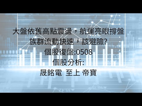 5月9日:航運亮眼的表現，大盤櫃買台指期都下跌的情況下，該布局避險嗎? #台股分析 #航運 #萬海 #晟銘電 #至上跌停 #00944 #帝寶 #文曄 #台積電 ETF