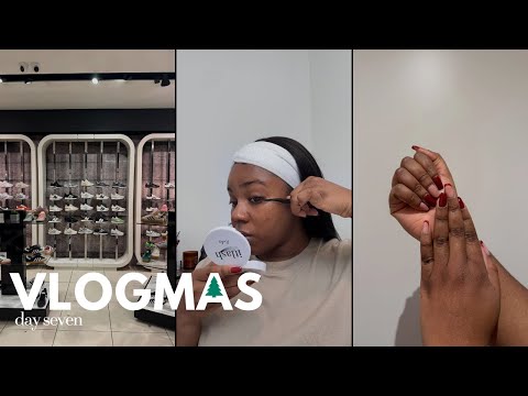 VLOGMAS DAY SEVEN| Maintenance routine,  I got the VISA, fixing my LASHES at home, BIAB nails