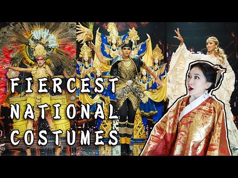 Reacting to 58 National Costumes