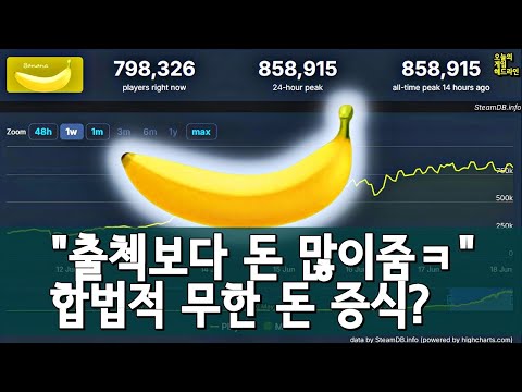 바나나 게임 85만 동접 광풍! 무한 돈 증식? 스팀에 대체 무슨 일이? 외 | 게임 헤드라인