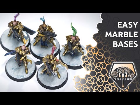 Marble bases made easy with brush or airbrush| Warhammer Miniature Painting Wargaming