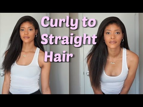 Curly to Straight Hair Tutorial