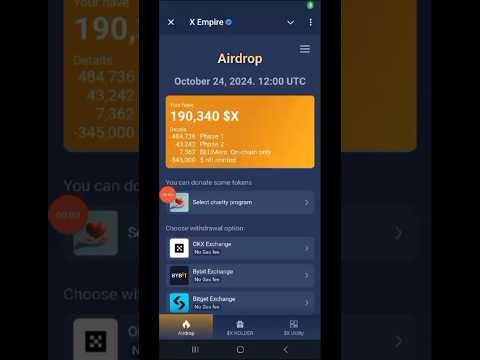 X Empire Airdrop Received | X Empire Token Distribution #shorts #xempireairdrop #xempirewithdrawal
