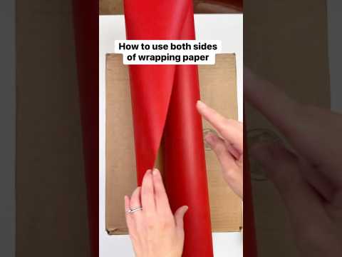 How to wrap using both sides of the paper #wrappingpaper #wrapping #christmas2024 #presents