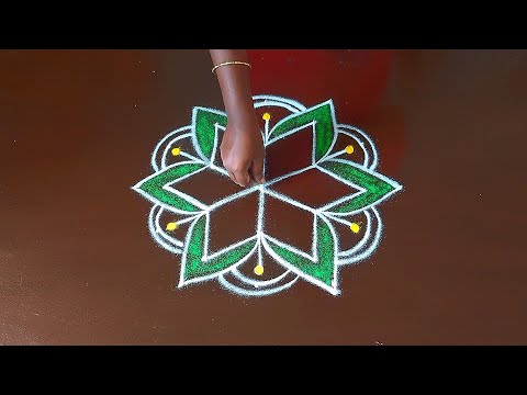 5*3 dots simple rangoli designs🌺thipkiyanchi rangoli🌺 Rangoli muggulu 🌺 rangoli 🌺#लक्ष्मीपूजनरंगोली