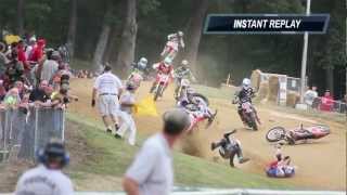 Scary Peoria TT Pro Singles Three Rider Crash