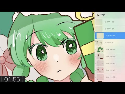 【ワンドロ配信】サンタな創作女の子を描く。