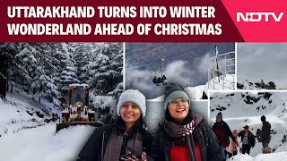 Snowfall News Today | Winter Wonderland: Snow Blankets Uttarakhand, A Perfect Retreat for Tourists