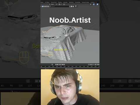 Noob vs Pro artist: animating cloth reveal #blendertutorial #blender #blendercommunity #blender3d