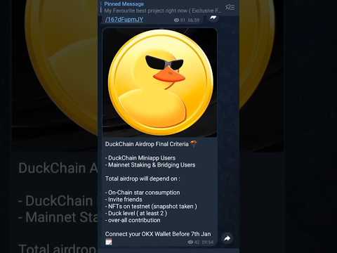 Duckchain Airdrop Final Criteria || DuckChain Airdrop Allocation #duckchain #shorts #Airdrop