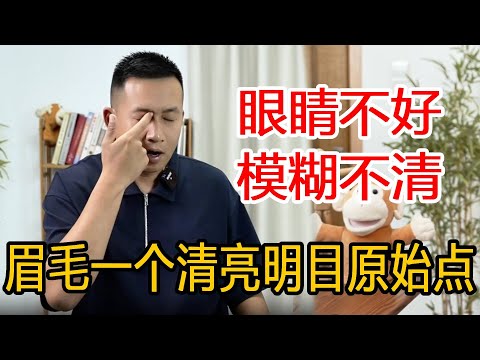 眼睛不好经常模糊，眉下一个点每天按压100下，双目清澈如泉【人体百科David伟】