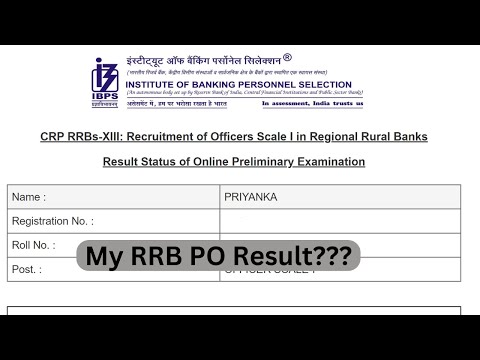 RRB PO Prelims Result Out . My Result. #banking #rrbpo #rrbpo2024 #bankingexams #banking