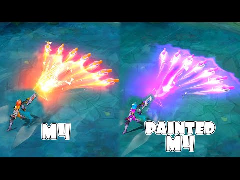 Beatrix M4 Skin VS Painted M4 Skin Comparison