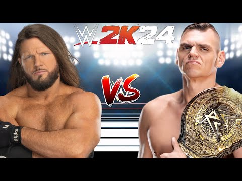 WWE 2K24 AJ STYLES VS. GUNTHER IRON MAN MATCH FOR THE WWE WORLD HEAVYWEIGHT CHAMPIONSHIP BELT!