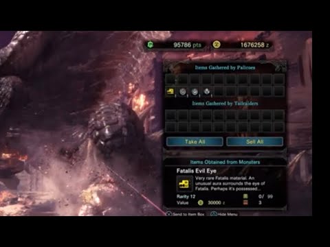 MHW Iceborne Fatalis 3 Evil eyes in 1 run solo