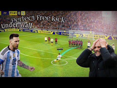 Messi Perfect Free Kick Goal 😋😋