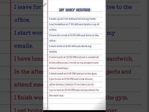 Daily my routine #learningenglish
