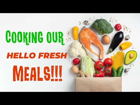 Making 3 meals from our HELLO FRESH order!!! 🫑🍲