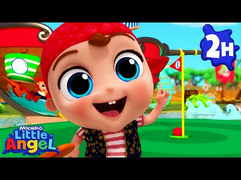 ⛳ Baby John's Sports Adventures! | Little Angel | Fun Kids Songs | Nursery Rhymes