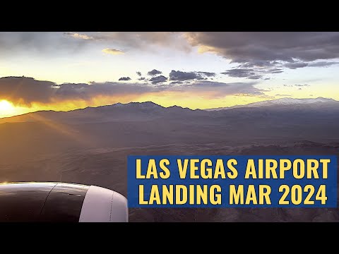 Stunning Sunset Landing at LAS Las Vegas Airport in 4K March 2024