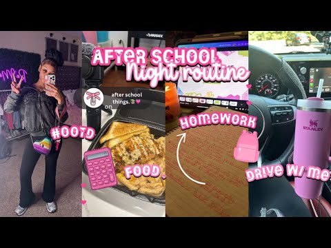 MY *REALISTIC* AFTER SCHOOL NIGHT ROUTINE | homework, store run, chores, food || Ra’Mariah Alexia