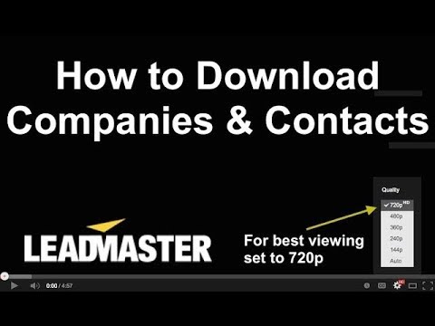 How to Download Companies and Contacts