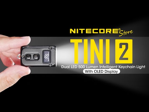 Nitecore TINI 2 - 500 Lumen USB-C Rechargeable Keychain Flashlight