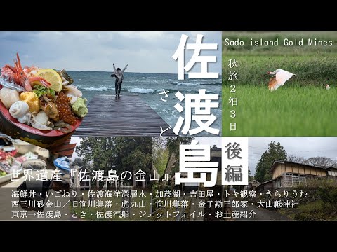 【後編】佐渡島2泊3日旅～海鮮丼、西三川砂金山、虎丸山、笹川集落、金子勘三郎家、大山祗神社、きらりうむ、吉田屋、トキ観察、佐渡汽船、お土産