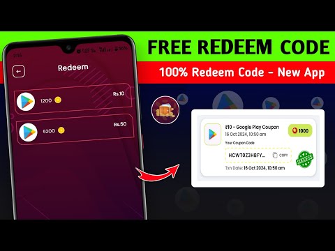 Free Redeem Code App | Google Play Redeem Code App | Free Redeem Code | New App For Redeem Code