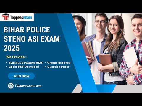 BIHAR POLICE STENO ASI Update Syllabus 2025, Important Questions, Online Test Series, Best MCQs