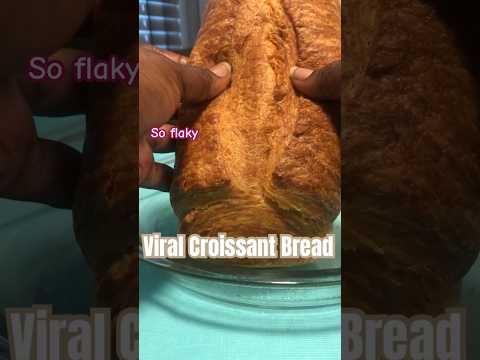 Flakiest Bread ever Croissant bread for breakfast 🔔 #croissant #bread #asmr #breakfast