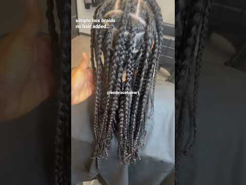 simple box braids with no hair added ❤️