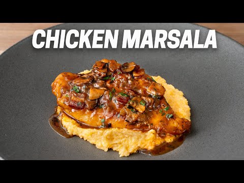 Chicken Marsala with Creamy Polenta