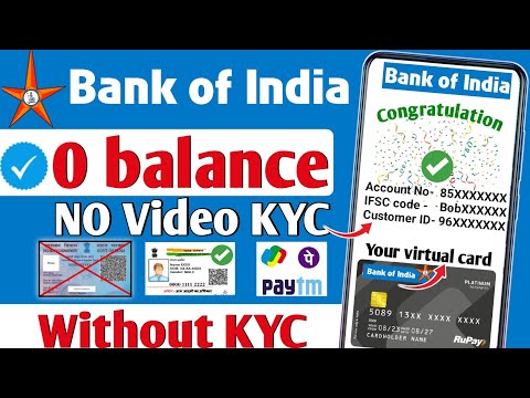 without video kyc | bank of india zero balance account opening online |