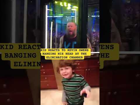 KID REACTS TO KEVIN OWENS BANGING HIS HEAD AT THE ELIMINATION CHAMBER #shorts