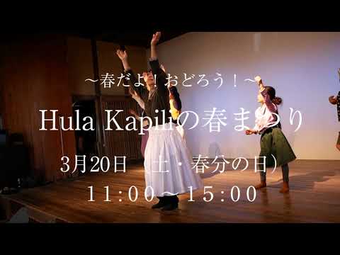 『〜春だよ！おどろう！〜Hula Kapiliの春まつり』予告