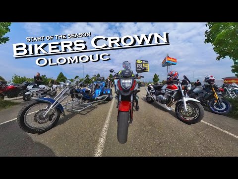 Bikers Crown Olomouc, Start of motorcycle season , city ride 💖 Motorcycle trip 👀 Czech Republic 4K